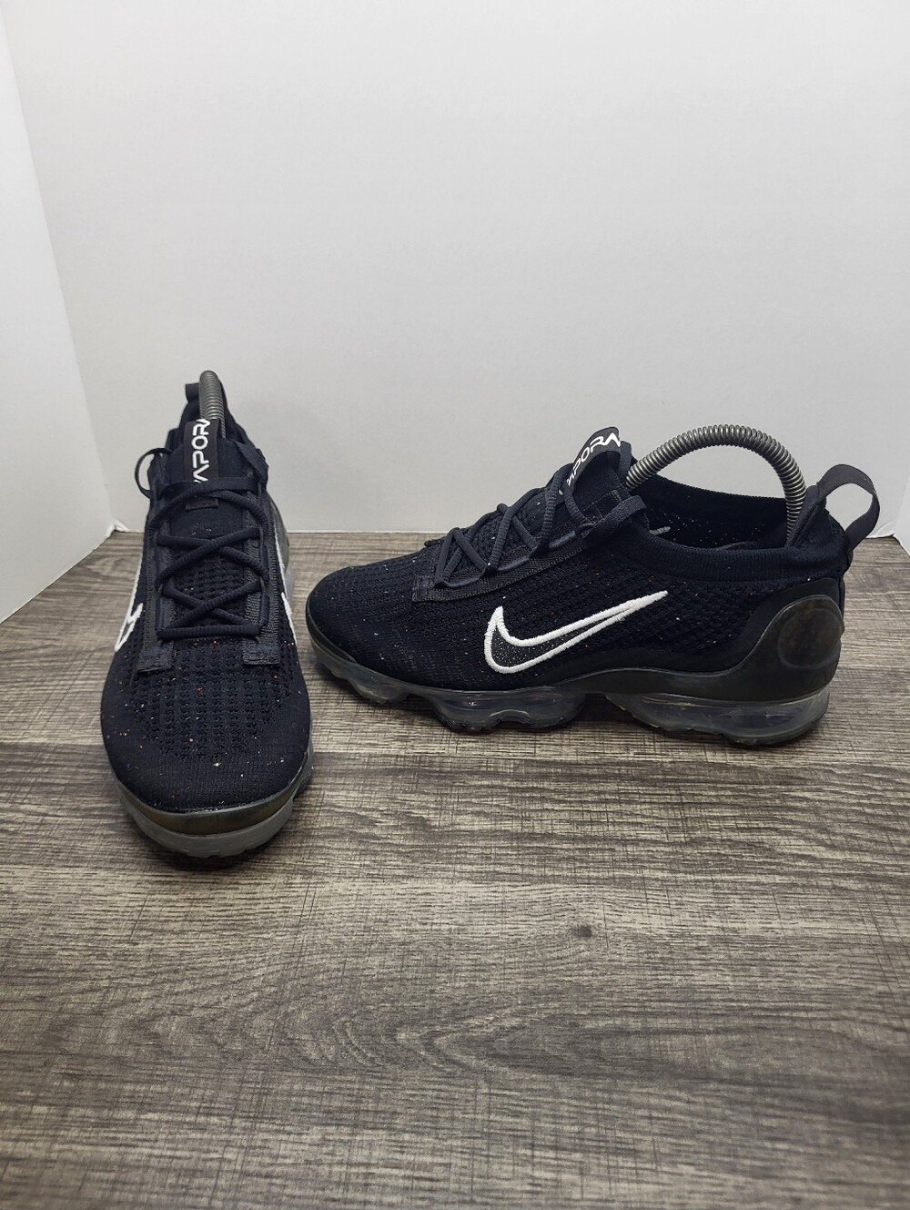 Nike Air VaporMax FK Black White Anthracite Women's Size 7.5 Running Shoes